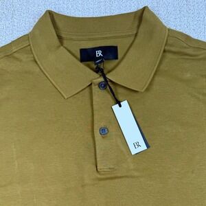 NWT Banana Republic Mens Large Tall Brown Luxury Touch Cotton Polo Shirt *Read